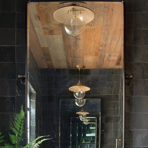 Black Zellige Tile Bathroom, Zellige Tile Black Cabinets, Zellige Tile Kitchen Black Cabinets, Black Zellige, Dark Zellige Tile, Dark Green Zellige Tile, Zellige Tile Bathroom, Tile Backsplash Bathroom, Dark Tile