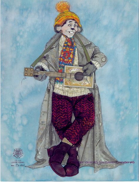 EMMET OTTER'S JUG BAND CHRISTMAS Gregg Barnes, Greg Barnes, Costume Design Sketch, Movie Design, Band Christmas, Costume Designer, Christmas Costumes, Cool Costumes, Design Sketch