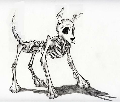 Skeleton Dog Tattoo, Voodoo Doll Tattoo, Skeleton Dog, Dog Skull, Cartoon Wolf, Tattoo Dog, Doll Tattoo, Skeleton Drawings, Den Mrtvých