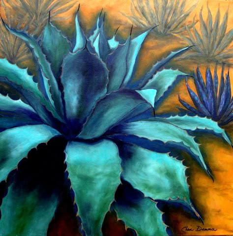 Agave Painting, Agave Art, Agave Garden, Cactus Flower Painting, Botanical Art Drawing, Succulent Photography, Ideas Para Cuadros, Cactus Paintings, Desert Scenes