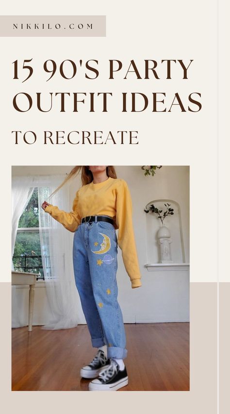 90s party outfit 90 Inspired Outfits The 90s, 90s Sporty Outfit, 90s Theme Outfits, Outfit Retro 90s, 90s Outfit Ideas, 90s Outfit Inspiration, 1990s Outfits, 90s Themed Outfits, 90s Party Outfit