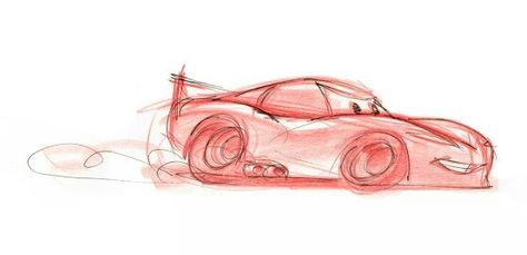 Lightning! !! Pixar Concept Art, Drawing Cartoon Characters, Disney Posters, Gold Leaf Art, Car Design Sketch, Disney Pixar Cars, Pixar Cars, Car Drawings, Lightning Mcqueen