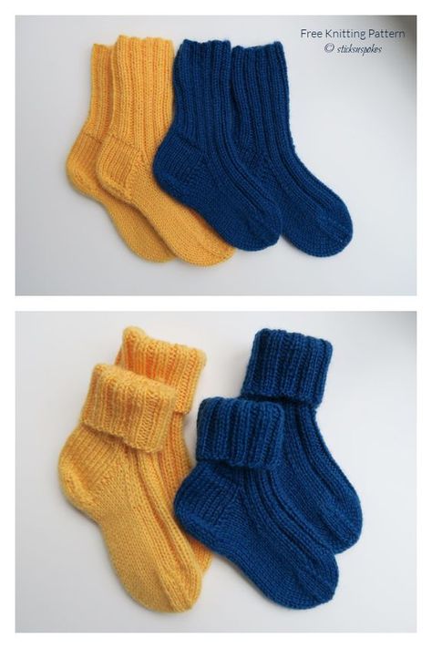 Baby Socks Free Knitting Pattern Toddler Socks Knitting Pattern Free, Knit Baby Socks Free Pattern, Baby Socks Free Knitting Pattern, Socks Free Knitting Pattern, Baby Socks Knitting Pattern, Baby Socks Pattern, Baby Gifts To Make, Simple Knitting, Baby Socks Knit