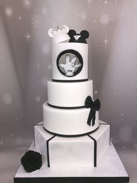 #mickeymouse #Wedding #cake #disney Mickey Mouse Wedding Cake, Mickey And Minnie Wedding Cake, Cake Designs Disney, Wedding Cake Disney, Cakes Disney, Mickey Wedding, Disney Wedding Cake Toppers, Mickey Mouse Wedding, Disney Cake