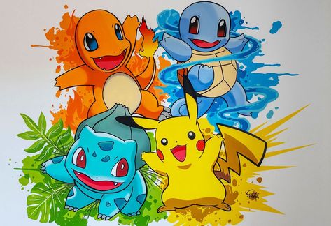 Pokemon Avatar, Dragon Pokemon, Pokemon Themed Party, Pokemon Room, Pokemon Painting, Pokemon Dragon, Sticker Tattoo, Tattoo Trend, Pokemon Tattoo