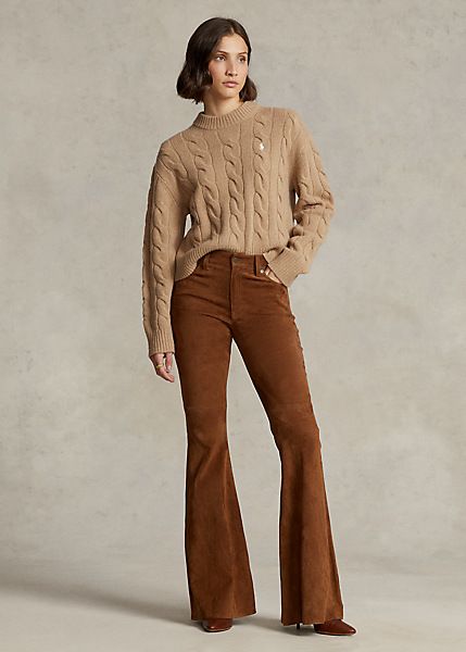 Ralph Lauren Style Women, Polo Ralph Lauren Women Outfits, Ralph Lauren Sweater Outfit, Polo Outfits For Women, Cable Knit Sweater Outfit, Polo Ralph Lauren Outfits, Jumper For Women, Minimalistic Outfits, Ralph Lauren Womens Clothing