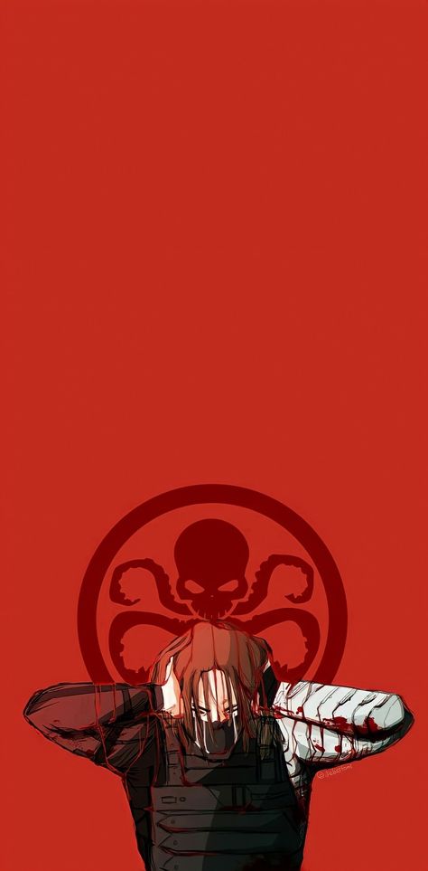 Bucky Barnes Comic Wallpaper, Hail Hydra Wallpaper, Winter Soldier Wallpaper Aesthetic, Hydra Wallpaper, The Winter Soldier Wallpaper, Winter Soldier Wallpaper, Captain America Poster, Bucky Barnes Fanart, Marvel Phone Wallpaper