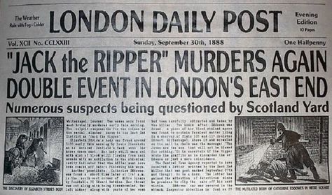 Jack Ripper, Jack The Ripper, Newspaper Headlines, Historical Newspaper, Headline News, English History, Bbc One, Halloween Jack, Sherlock Holmes