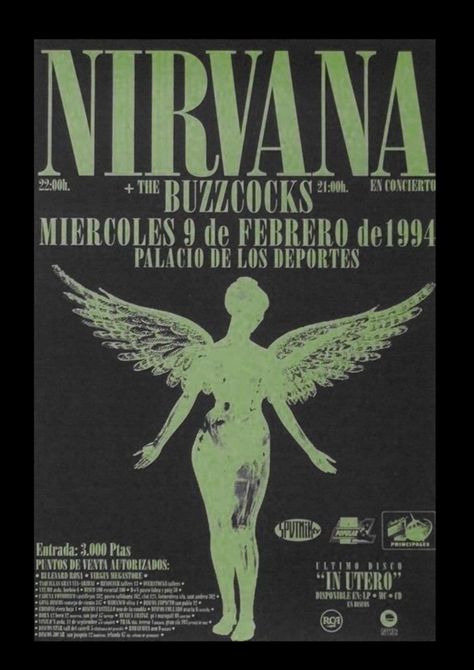 Nirvana Poster, Printable Posters Wall Art, Rock Band Posters, Bleach Art, Collage Poster, Tour Posters, Band Posters, Room Posters, Sketchbook Art Inspiration