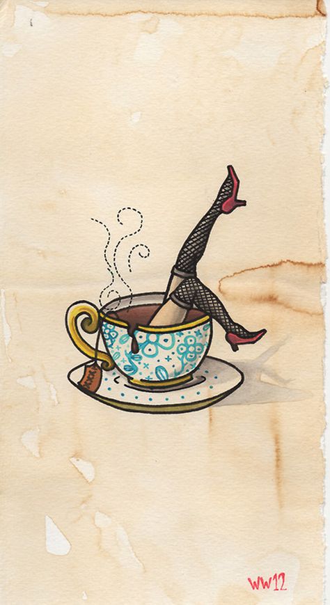 Love this flash tatt, but it would have to be done with a coffee cup instead!!