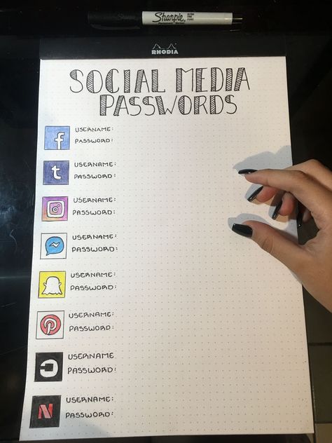 Social Media Passwords. : Social Media Passwords. #Social #Media #Passwords. Travel Tracker, Bullet Journal Lists, Bullet Journal Page, Bullet Journal 2020, Bullet Journal Key, Bullet Journal 2019, Tracker Fitness, Bullet Journal Notes, Journal Lists