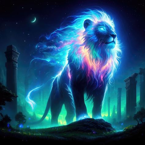 Fantasy Lion, Lions Photos, Fantasy Creature, Spirit Guide, Lion Art, Mythical Creatures Art, Realistic Art, Amazing Art Painting, A Lion