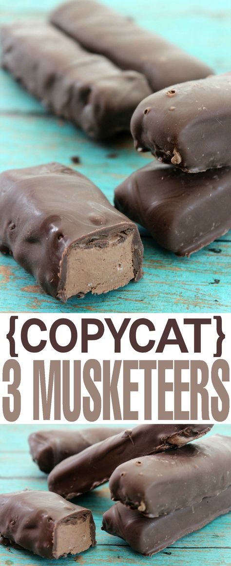 This copycat 3 musketeers recipe uses only 2 ingredients but tastes like the real thing! 3 Musketeers Recipe, 3 Musketeers, Homemade Candy, Canadian Bacon, Candy Sweet, Candy Recipes Homemade, Christmas Candy Recipes, Thanksgiving Treats, Apple Tart