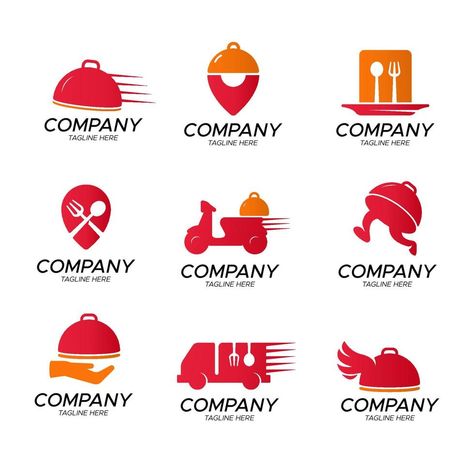 Contacless Delivery Food Logo Collection Food App Logo, Food Delivery Logo, Delivery Logo, Delivery Food, Food Delivery App, Delivery App, Food Logo, App Logo, Cute Wallpaper For Phone