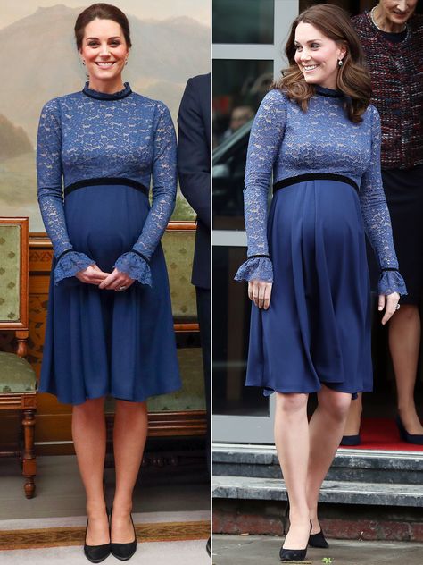 Kate Middleton Recycles the Same Maternity Dress She Wore Just Weeks Ago at 8 Months Pregnant! Vintage Maternity Dresses, Kate Middleton Pregnant Outfits, Elegant Maternity Outfits, Kate Middleton Maternity, Kate Middleton Pregnancy Style, Kate Middleton Maternity Style, Kate Middleton New Hair, Kate Middleton Stil, Kate Middleton Pregnant