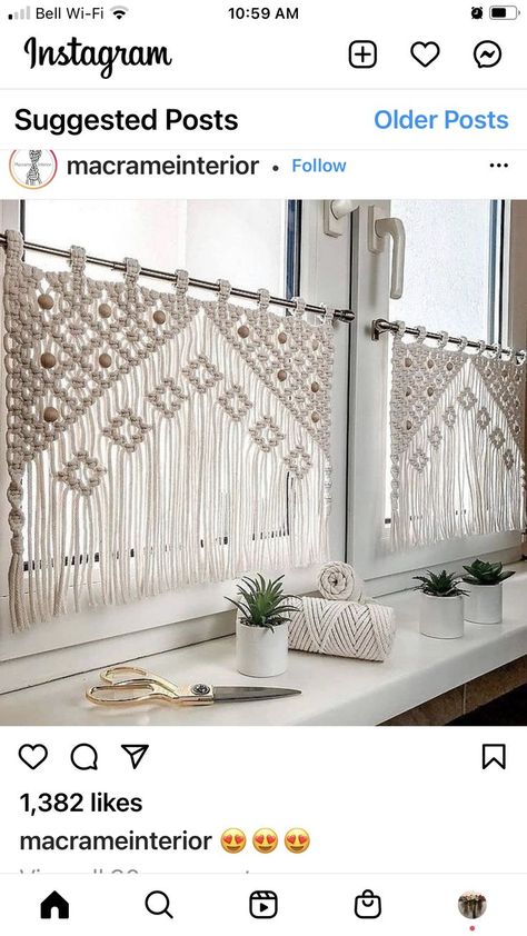 Macrame Curtains, Curtain Macrame, Simpul Makrame, Pola Macrame, Macrame Wall Hanging Tutorial, Free Macrame Patterns, Macrame Knots Tutorial, Macrame Owl, Macrame Knots Pattern