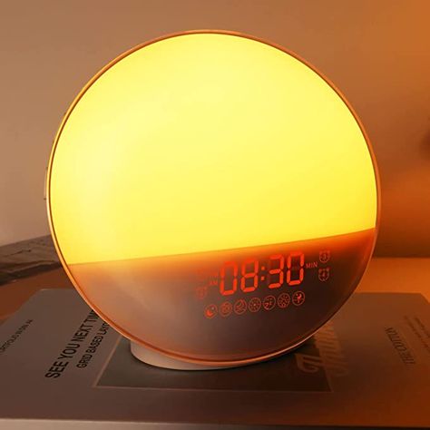 Sunrise Alarm, Kids Alarm Clock, Light Alarm Clock, Sunrise Alarm Clock, Clock For Kids, Light For Bedroom, Radio Alarm Clock, Sleep Aid, Color Changing Lights