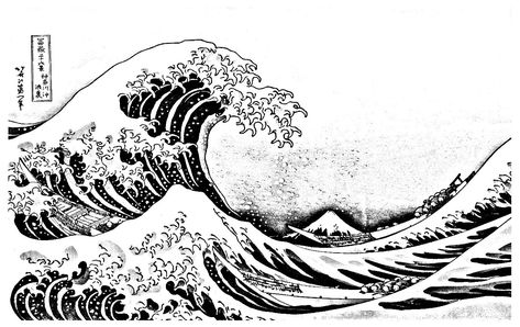 Wave Kanagawa, Wave Drawing, Japanese Waves, The Great Wave, Katsushika Hokusai, Great Wave Off Kanagawa, Waves Tattoo, Coloring Pages For Adults, 문신 디자인