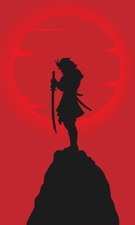 Samurai Shilhouette Ninja Japanese Vector Japanese Ronin Tattoo, Ninjas Art, Tattoo Ninja, Ninja Silhouette, Ninja Drawing, Japanese Ronin, Ronin Tattoo, Ninja Japan, Samurai Drawing