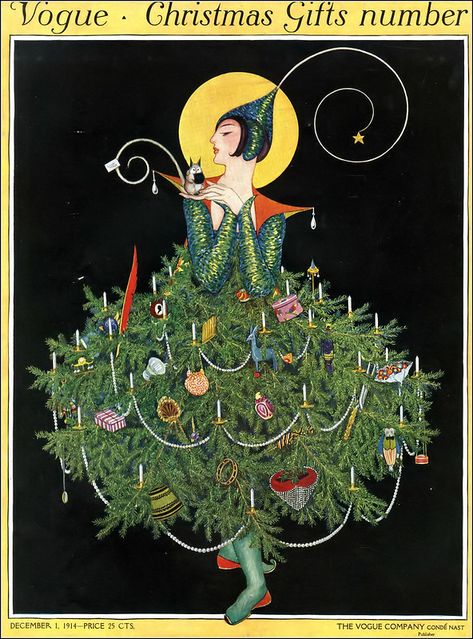 Vogue Christmas cover illustrated by George W. Plank, Dece… | Flickr Historical Christmas, Vogue Illustrations, Art Deco Portrait, Vogue Magazine Covers, Christmas Cover, Christmas Ad, Vintage Christmas Tree, Christmas Illustration, Card Illustration