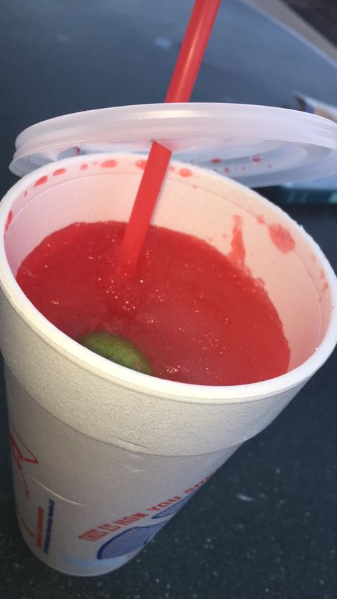 Cherry Limeade Slush from Sonic Cherry Slushie Aesthetic, Cherry Slushie Recipe, Sonic Slush Combinations, Wocky Slush, Sonic Cherry Limeade, Cherry Limeade, Slushies, Sonic, Cherry