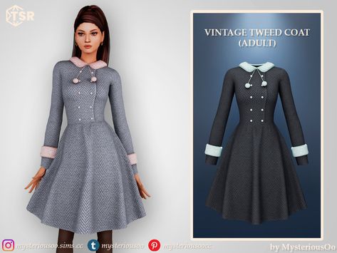 Sims 4 Royal Winter Cc, Twee Sims 4 Cc, Sims 4 Cc Clothes Vintage, Sims 4 Coat Cc, Sims 4 Vintage Cc Clothes, Sims 4 Cc Coat, Sims 4 Cold Weather Cc, Sims 4 Vintage Cc, Sims 4 Cc Winter Clothes