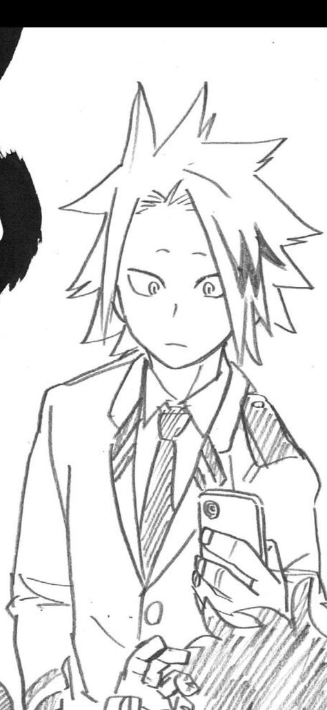 Denki Horikoshi Sketch, Denki Kaminari Sketch, Karma Art, Horikoshi Sketches, Sero Hanta, Human Pikachu, Kaminari Denki, Denki Kaminari, Guided Drawing