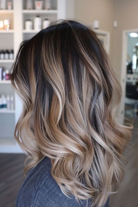 hair hairstyles,hair styles for long hair,hair cut,hair beauty,hair styles for medium hair,hair and skin and nails,hair hairstyling,hair length,hair straightener,hair drawing,hair cuts,hair colors #HairstyleTrends #HairTransformation #CurlyHairRoutine #BraidedHairstyles #HairColorInspiration #HairCareTips #ShortHairStyles #BalayageHair #WeddingHairstyles #HairAccessories #NaturalHair #HealthyHair #LongHairDontCare #MensHair #HairGoals #EasyHairstyles #HairGrowth #UpdoHairstyles #BlondeHair #HairProducts Brunette Balayage Hair Blonde Dark Roots Long, Fall Brunette Hair With Highlights, Balayage Highlights Straight Hair, Hair Colors With Blue Eyes, Blonde Balayage Low Maintenance, Hair Color For Medium Length Hair, Brunette Hair With Blonde Highlights Bob, Long Hair Bob Styles, Sunkissed Hair Highlights