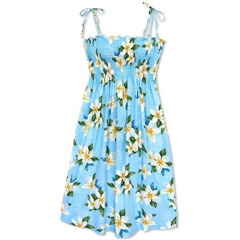 Escape Blue Moonkiss Hawaiian Dress (55 NZD) ❤ liked on Polyvore featuring dresses, hawaiian beach dresses, strapless floral dress, blue floral dress, floral day dress and floral printed dress Hawian Outfits, Hawaiian Print Dress, Aloha Dress, Floral Dress Outfits, Strapless Sundress, Island Dress, Blue Strapless Dress, Floral Dress Casual, Hawaiian Outfit