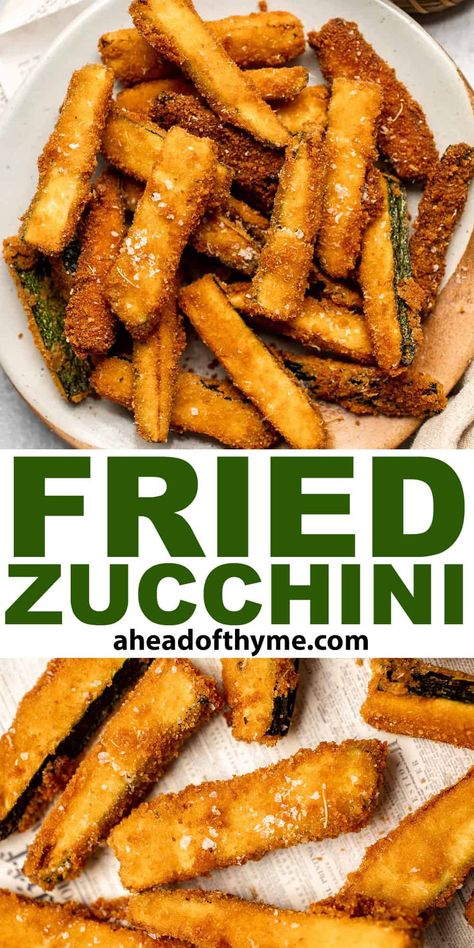 Zucchini Fries Fried, Best Fried Zucchini, Battered Zucchini Fries, Fried Zucchini Planks, Beer Battered Zucchini, Fried Zucchini Recipe, Zucchini Ideas, Fried Zucchini Sticks, Vegetables Grilled