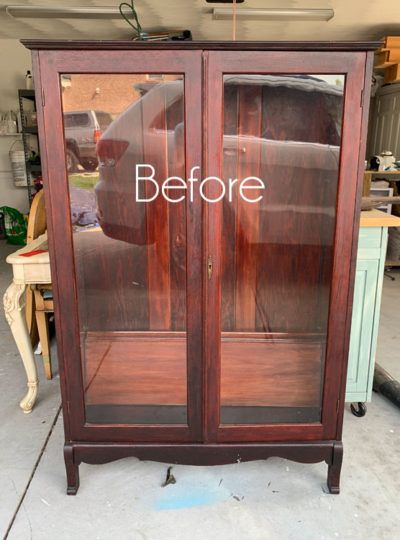 Antique Bookcase Makeover & Tips for Styling Shelves Bookcase Makeover, Painting Bookcase, Glass Bookcase, Bookcase With Glass Doors, Antique Bookcase, Antique Shelves, Styling Shelves, Makeover Tips, Vintage Bookcase