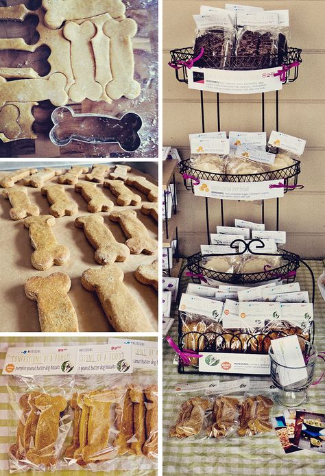 {a breath} bake sale success + {a recipe} gluten free pumpkin peanut butter dog biscuits Bake Sale Displays, Dog Treat Packaging, Peanut Butter Dog Biscuits, Bake Sale Treats, Pumpkin Peanut Butter, Cake Stall, Bake Sale Recipes, Healthy Dog Treats Homemade, Recipe Gluten Free