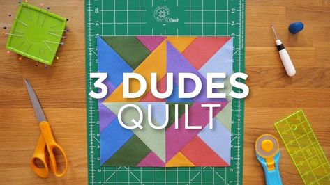 3 Dudes Jelly Roll Quilt Pattern, 3 Dudes Quilt Pattern, Card Trick Quilt, Msqc Tutorials, Missouri Quilt Tutorials, Missouri Star Quilt Company Tutorials, Missouri Star Quilt Tutorials, Beginner Quilting, Free Quilt Tutorials