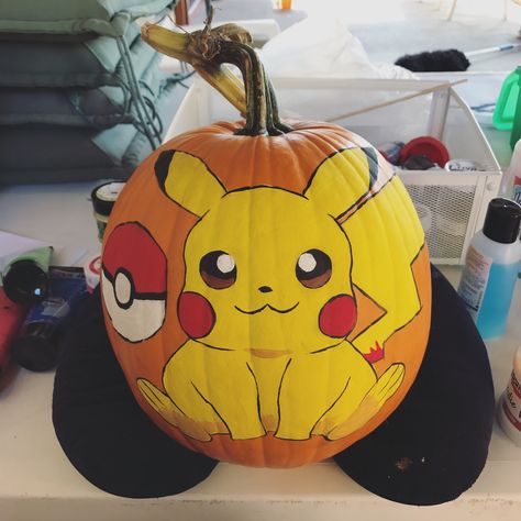 #paintedpumpkins #pumpkins #autumn #pumpkin #tmoni_pumpkins #pikachu #pokemon Pumpkin Painting Pokemon, Pikachu Pumpkin Painting, Naruto Pumpkin Painting, Painting Ideas Pokemon, Pokemon Pumpkin Painting, Anime Pumpkin Painting, Pikachu Pumpkin, Pumkin Ideas, Pokemon Pumpkin