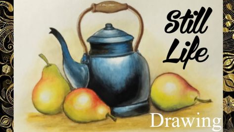 Still life painting || postercolor painting Easy Still Life Painting, Teapot Still Life, Easy Still Life, Easy Still Life Drawing, Painting Step By Step, Painted Teapot, Learn How To Paint, Still Life Drawing, Step By Step Painting