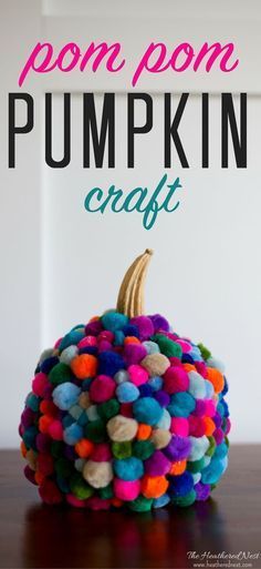 Diy Pumpkins Crafts, Pumpkin Craft, Easy Fall Decor, Popular Diy, Easy Fall Crafts, Diy Pom Pom, Pumpkin Projects, Pom Pom Crafts, Fall Crafts Diy