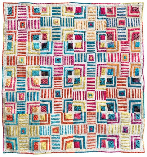 Cabin Crosses Quilt Sewing Pattern - Etsy Bed Runners Ideas, Cross Quilt, String Quilt, Quilt Sewing Patterns, Foundation Piecing, Colorful Quilts, Patiently Waiting, Foundation Paper Piecing, Scrappy Quilts