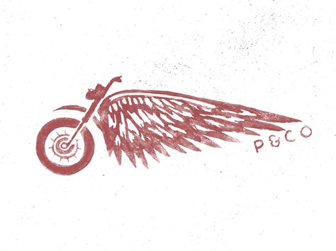 Winged motorcycle design I made for P&Co.  Interested in working together? Email me at: info@grantbeaudry.com Harley Davidson Wings Tattoo, Father Daughter Tattoos Motorcycle, Motorcycle Angel Wings Tattoo, Motorcycle With Wings Tattoo, Women Motorcycle Tattoo, Motorcycle Aesthetic Drawing, Motorcycle Flash Art, Harley Wings Tattoo, Motorcycle Tattoo Harley Davidson