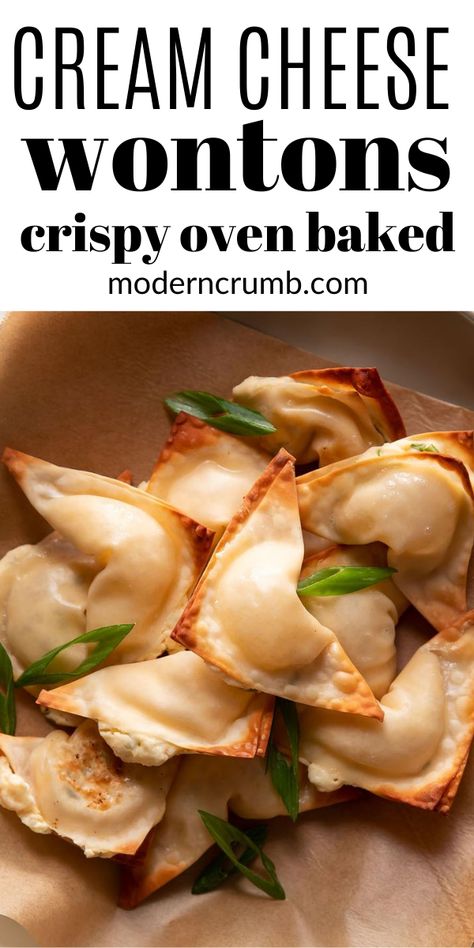 Baked Wontons, Baked Cream Cheese, Cheese Wontons, Cream Cheese Wontons, Wonton Recipes, At The Restaurant, Wontons, The Crab, Main Event