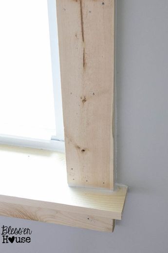 Window Jamb Extension, Farmhouse Window Trim, Window Jamb, Window Trims, Window Molding Trim, Diy Window Trim, Interior Window Trim, Interior Window, Diy Rustic Home