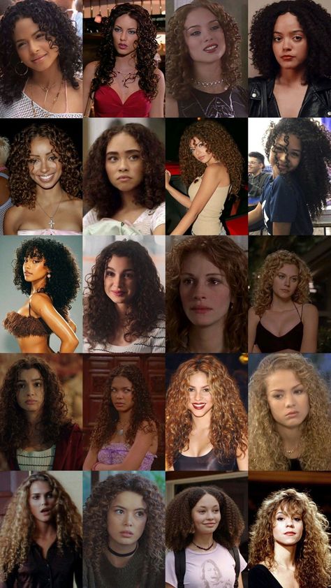 Curly Hair Yearbook Pictures, Cleo H2o Curly Hair, Natural Makeup Curly Hair, Curly Hair Movie Characters, Costume Ideas Curly Hair, Triangle Curly Hair, Jessica Alba Curly Hair, Rockstar Curly Hair, Curly Hair Costume Ideas