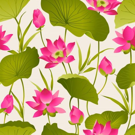 Lotus flowers and leaves Premium Vector | Premium Vector #Freepik #vector #background #pattern #flower #watercolor Mehandi Decor, Mehendi Party, Varalakshmi Vratham, Lotus Vector, Lotus Flower Wallpaper, Lotus Flower Painting, Watercolor Lotus, Flex Design, Single Flowers