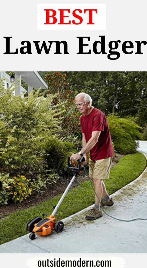 A perfectly manicured outdoor space can take a lot of work, but it gets easier when you have the right tools for the job. Homeowners that want beautiful, crisp edges around lawn and garden beds should consider purchasing an edger. A powerful lawn edger can roll along the sidewalk, driveway, or path and cut a strong, crisp line at the edge of the grass. #LawnEdger #garden #outdoorspace Grass Edgers, Best Lawn Edger, Garden Edger, Driveway Edging, Edging Tools, Garden Design London, Backyard Design On A Budget, It Gets Easier, Simple Small Backyard