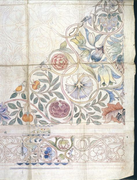 Morris Pattern, William Morris Patterns, William Morris Art, William Morris Designs, Working Drawing, William Turner, Art And Craft Design, Art And Illustration, Carpet Design