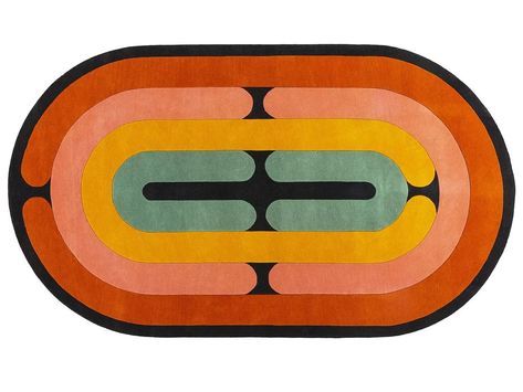 Handmade oval wool rug MINOTOR OBLONG – CUIVRE by Diacasan Edition Irregular Rug, Oval Area Rug, Dining Rug, Vibrant Rugs, Handmade Area Rugs, Hand Tufted Rugs, Carpet Handmade, Tufted Rug, Room Rug