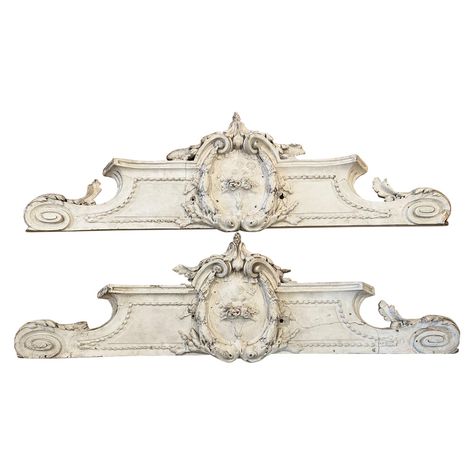 Pair of Antique French Carved Architectural Wood Pediment Fragments/Remnants Mill Work, Art Deco Wood, Wood Appliques, Hermes Kelly Bag, French Walls, Plaster Art, Wall Ornaments, Shopping Photography, Bible Quote