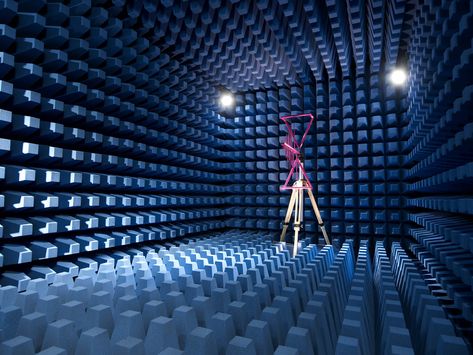 Anechoic Chamber, Science Park, Home Studio Setup, Youtube Logo, Studio Setup, Blue Back, Acoustic Panels, Pop Up Store, Recording Studio