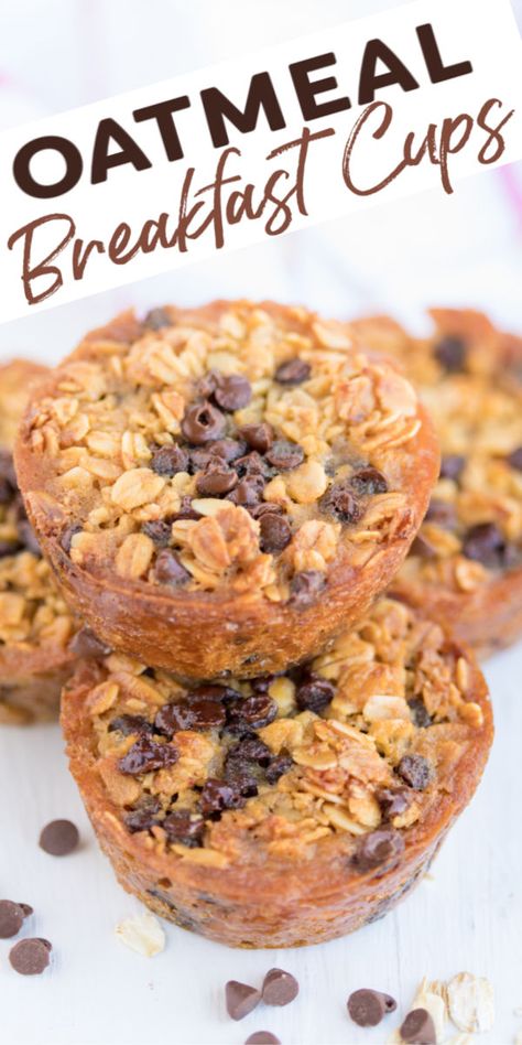 Oatmeal Cupcakes Breakfast, Oatmeal Breakfast Cupcakes, Healthy Recipes Using Oatmeal, Baked Oatmeal Bars Healthy Breakfast Recipes, Healthy Recipes With Oatmeal, Baked Oatmeal Chocolate Chip Breakfast Cups, Oatmeal Breakfast Squares, Oatmeal Cup Recipes Breakfast, Oatmeal Recipes Dessert Healthy