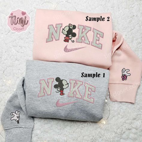 Introducing the Baby Mickey And Minnie Kiss x Nike Couple Embroidered Shirt, Disney Characters Embroidered Hoodie, and Valentine’s Day Embroidered Sweatshirt collection! Adorned with beloved Disney characters, these premium garments are crafted with meticulous embroidery, ensuring exceptional quality and durability. Our shirts are made from soft, breathable fabrics to keep you comfortable all day long. The hoodies feature a cozy fleece lining, perfect for colder days. The sweatshirts are designe Nike Couple, Disney Pixar Up, Hawaiian Shirt Women, Baby Mickey, Christmas Hoodies, Mickey And Minnie, Embroidered Hoodie, Mickey Minnie, Adorable Baby