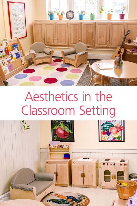 two interior shots of a beautiful reggio-inspired play based classroom Early Childhood Classroom Ideas, Early Childhood Room Set Up, Early Childhood Classroom Decor, Beautiful Preschool Environments, Reggio Infant Classroom Spaces, Small Preschool Classroom Layout, Print Rich Classroom Environment Preschool, Preschool Classroom Set Up, Reggio Classroom Set Up Environment